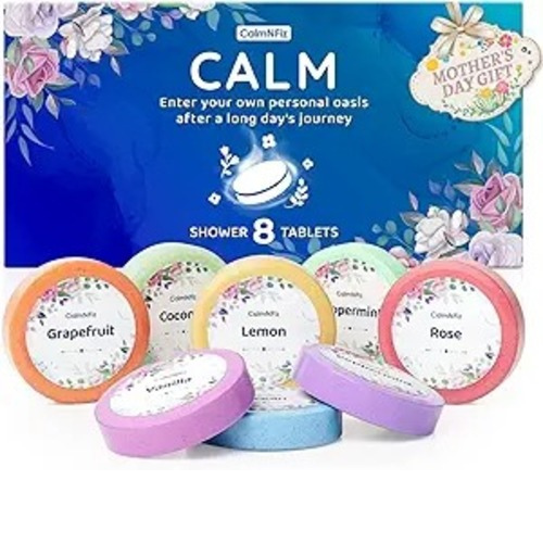 8 Pcs Shower Steamers, Mothers Day Gifts for Mom & Wife, Bath Bombs with Natural Fragrance