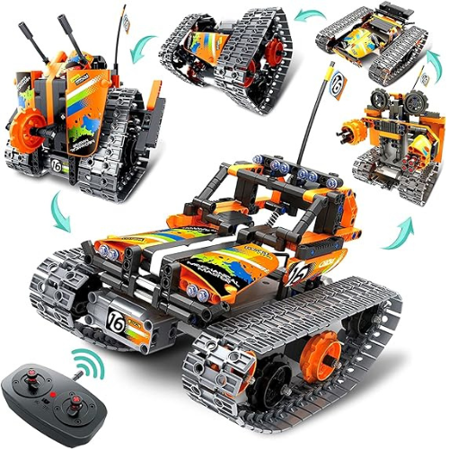 Blocks Stem Erector Set Projects Toy for Kids Ages 8-12, Build a Tank/Robot/AVT DIY