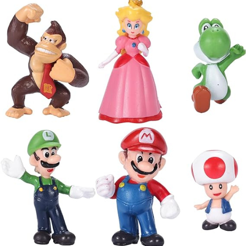 Mario Toys Bros Super Mary Princess, Turtle, Mushroom, Orangutan, Action Figures